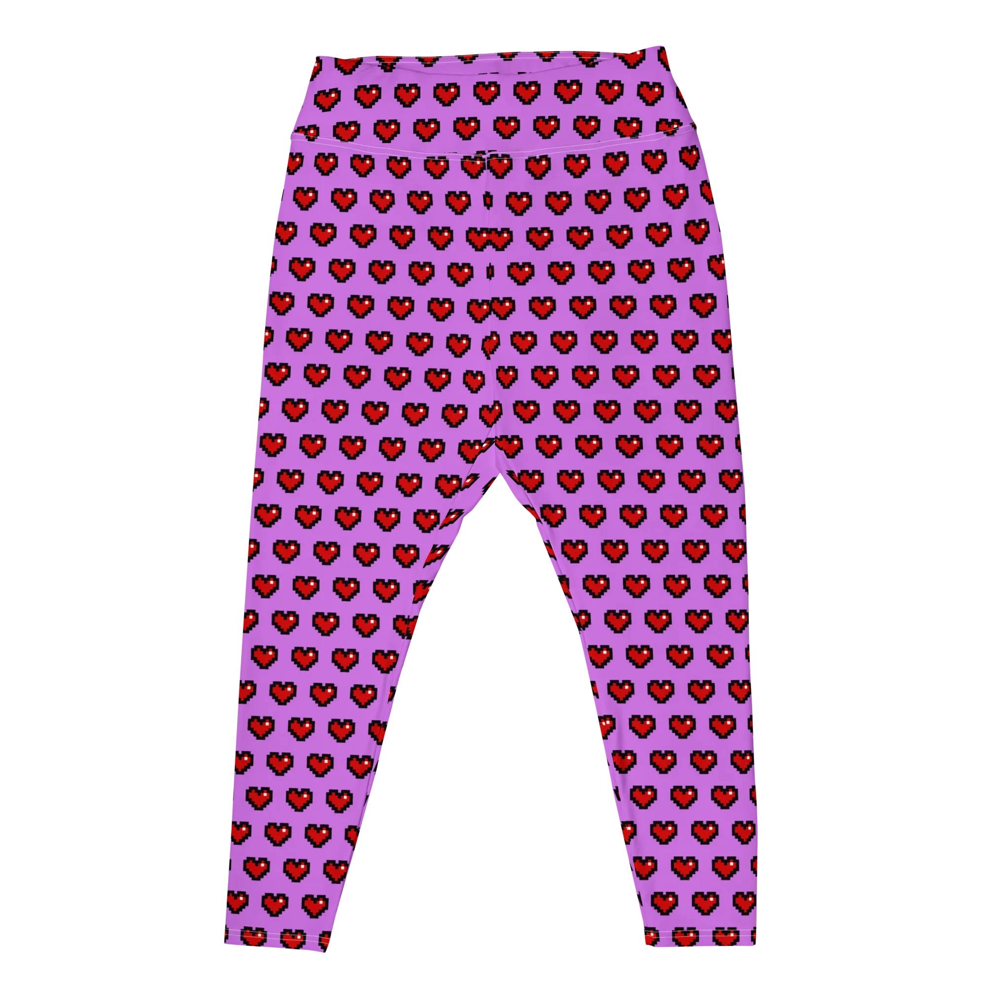 Pixel Hearts Plus Size Leggings (Women's 2XL-6XL)