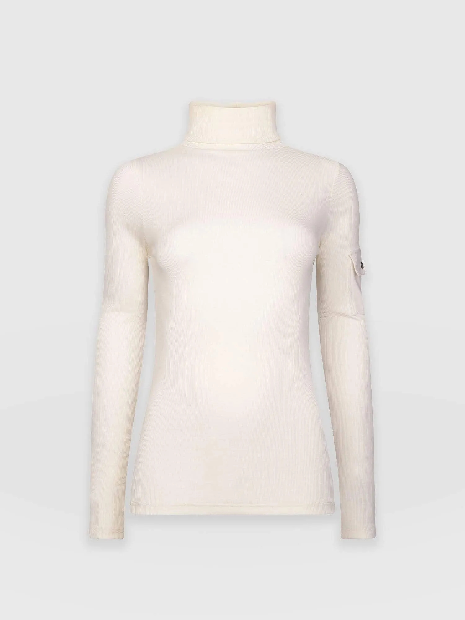 Pocket Turtle Neck - Cream