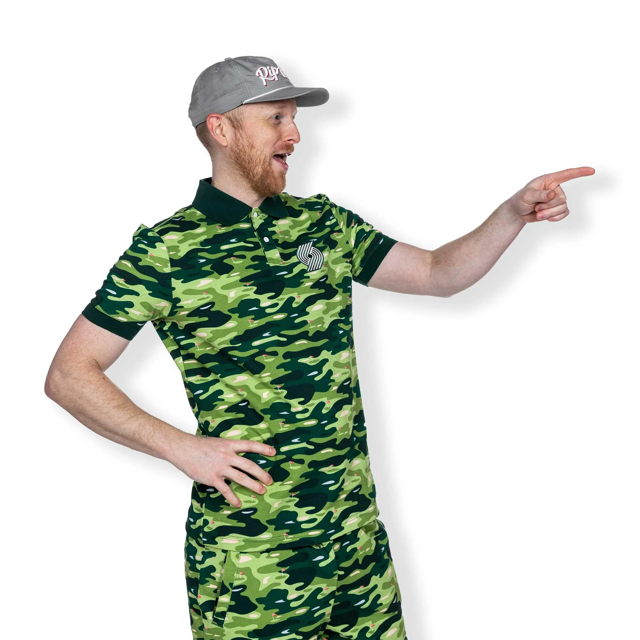 Portland Trail Blazers New Era Golf Camo Polo