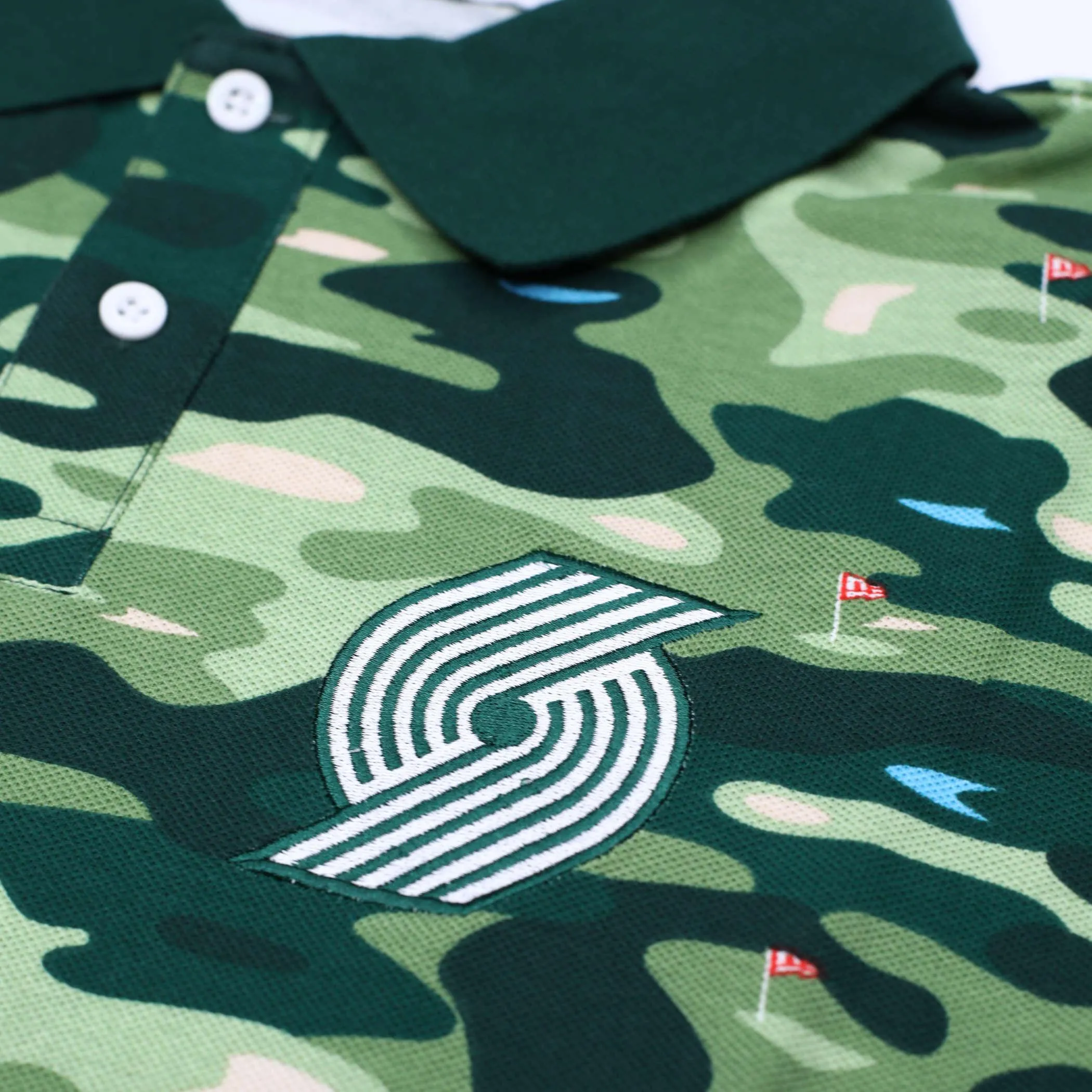 Portland Trail Blazers New Era Golf Camo Polo