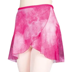 PW Dancewear Adult's Watercolour Wrap Skirt - Berry