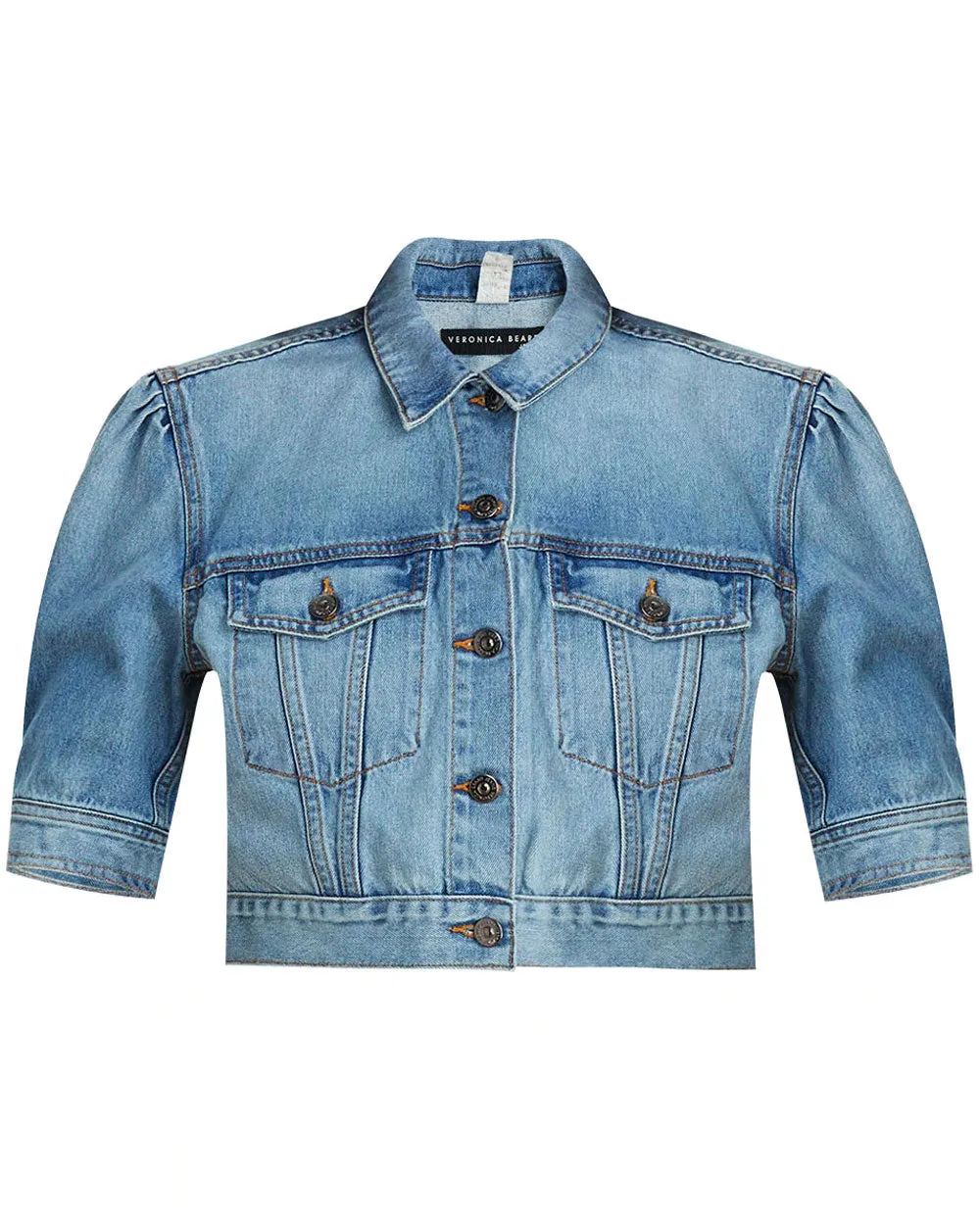 Raina Short Sleeve Denim Jacket in Keystone