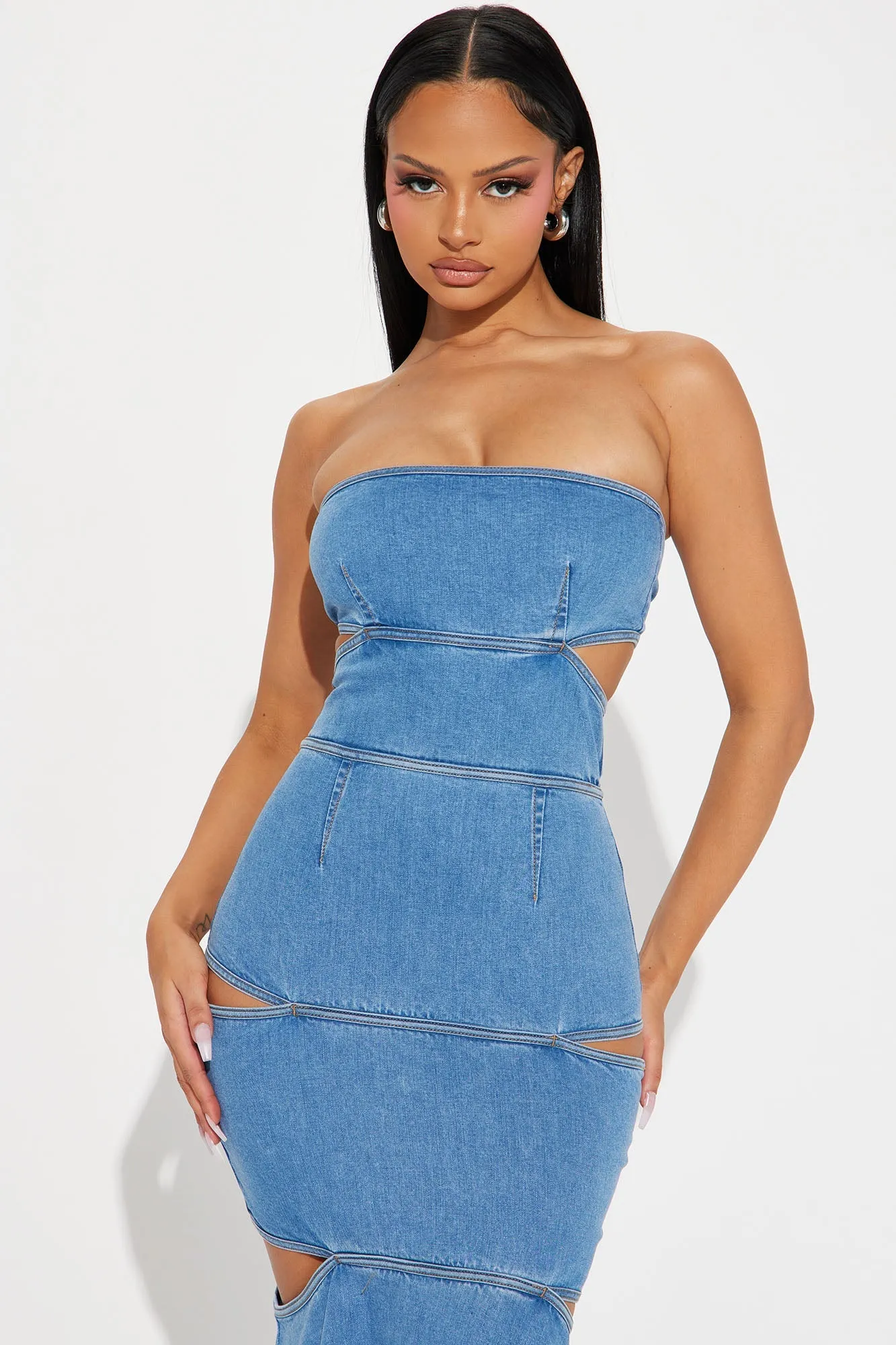 Raya Denim Maxi Dress - Denim