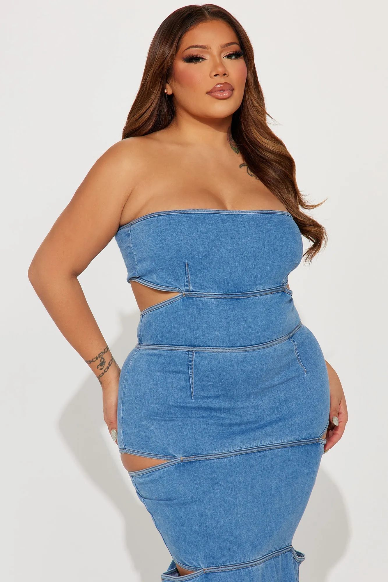 Raya Denim Maxi Dress - Denim