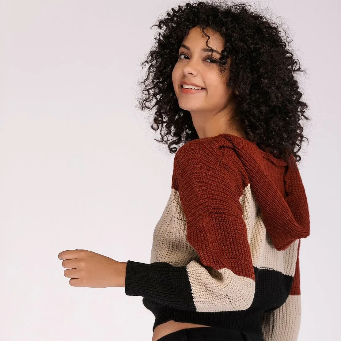 Stripe Round Neck Mini Knitting Sweaters