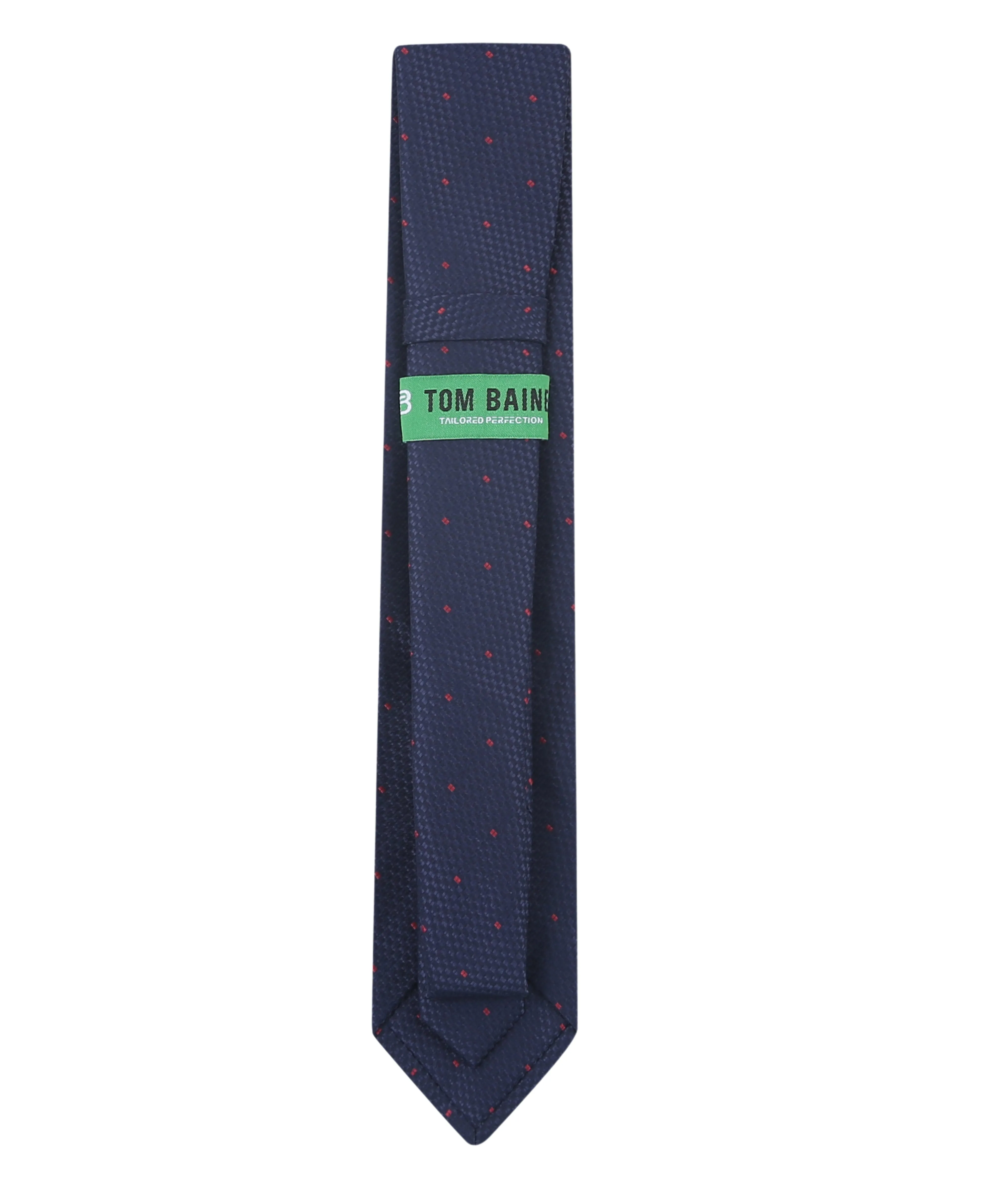 TB Men's Premium Necktie Dotted Navy/Red