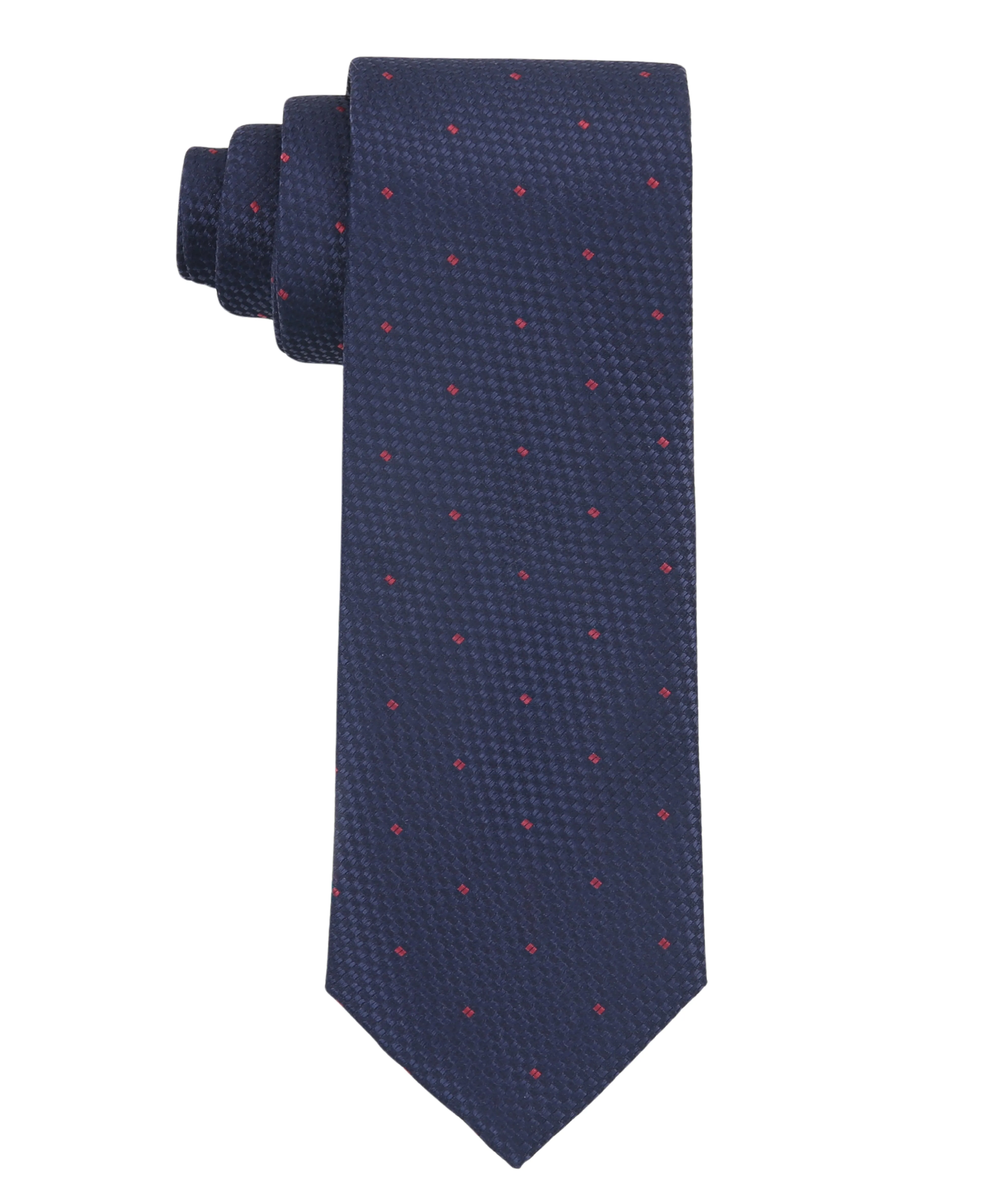 TB Men's Premium Necktie Dotted Navy/Red