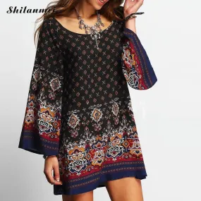 Vintage Hippie Boho Loose Style Party Dress