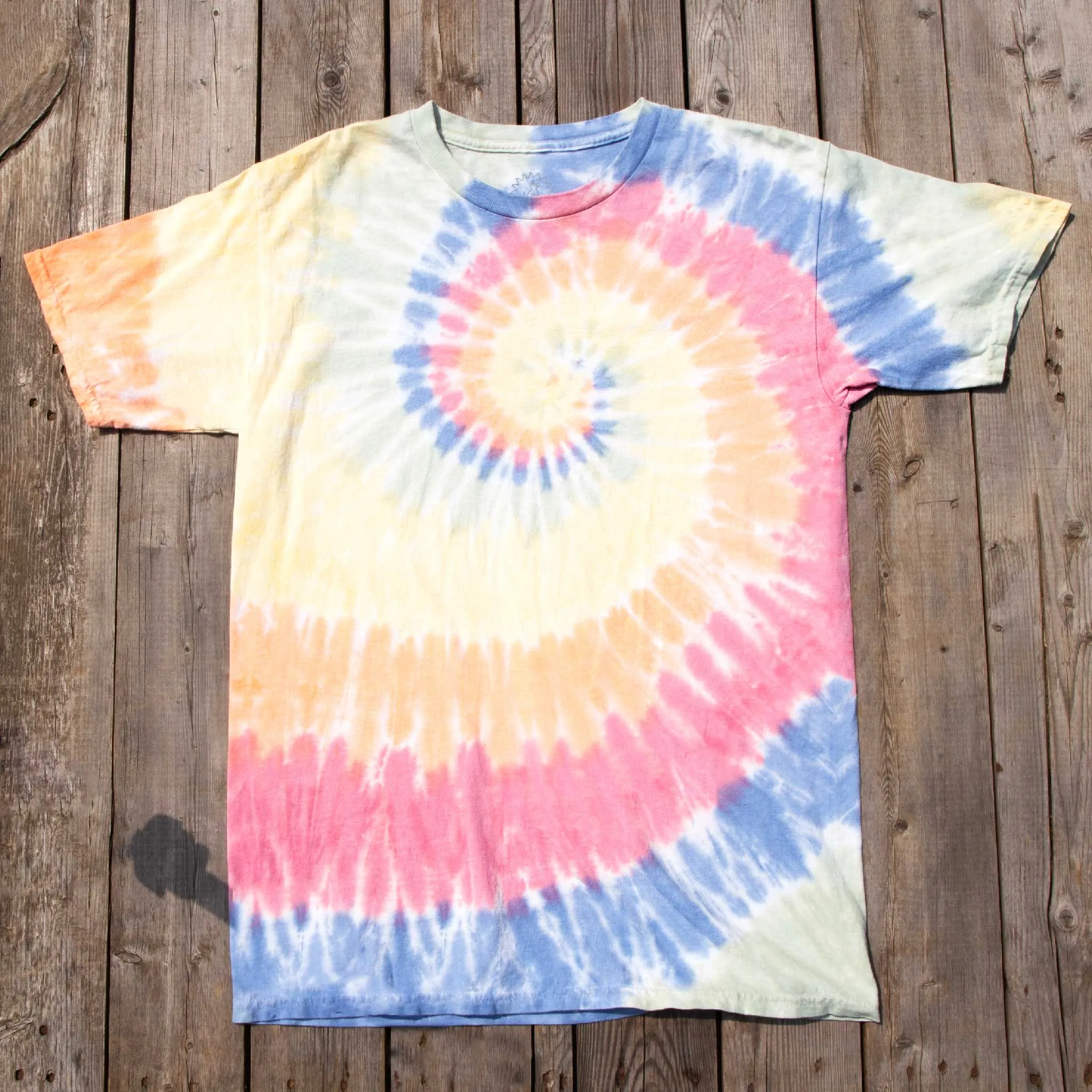 Vintage Wash Spiral Tie Dye T Shirt