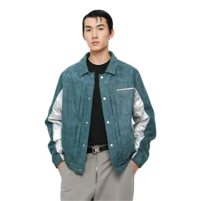 Washed Denim Spliced Padded Jacket