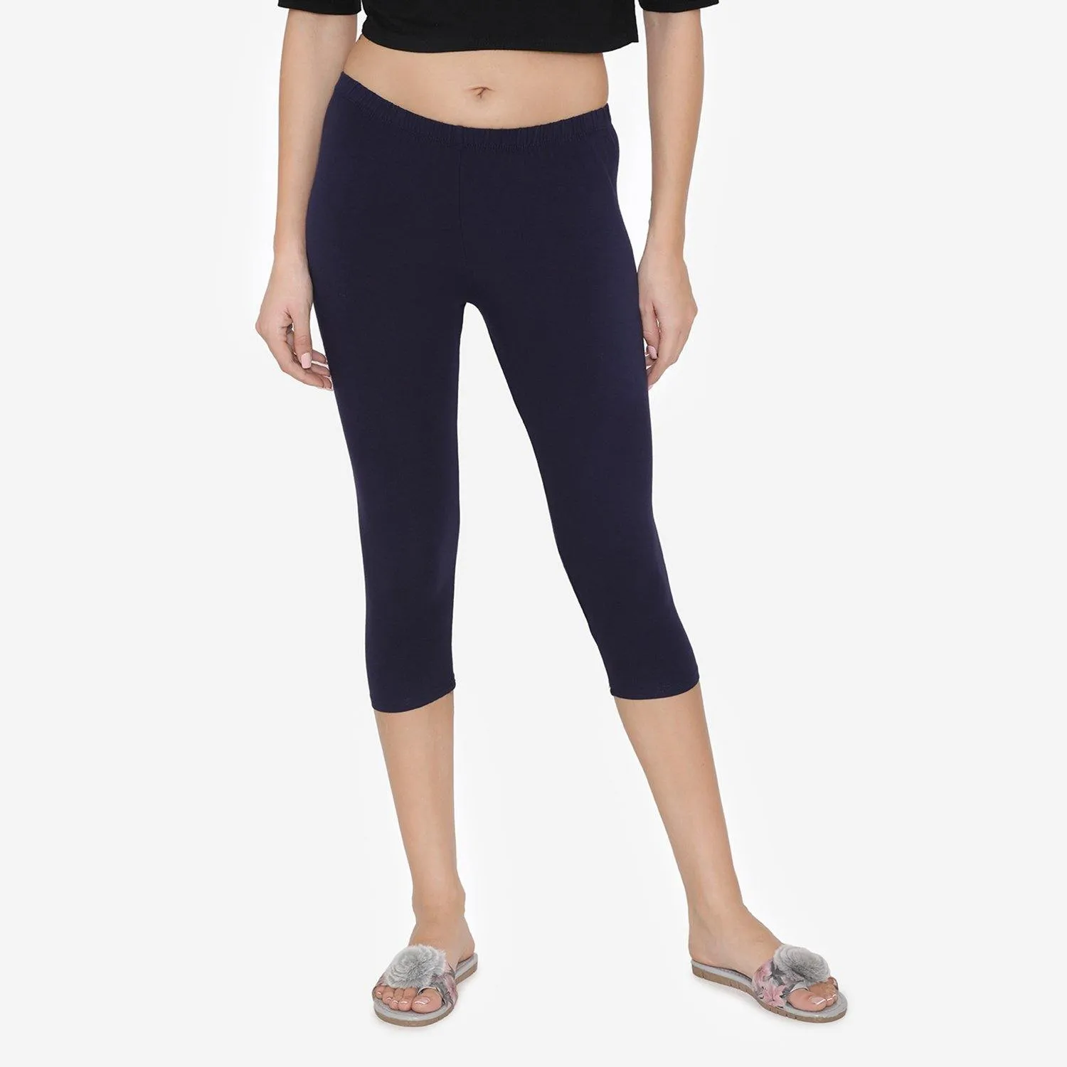 Women's Comfy Classy Capri Leggings - Navy