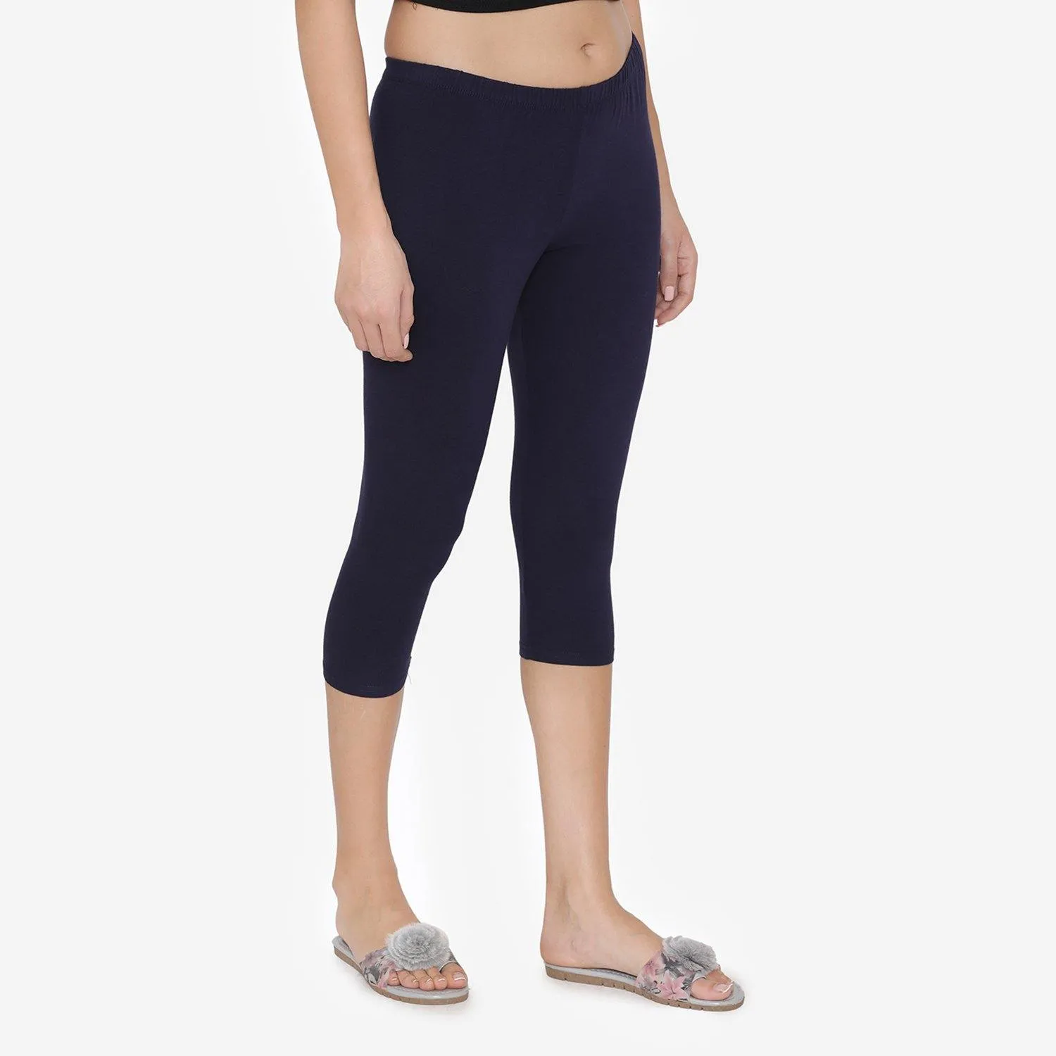 Women's Comfy Classy Capri Leggings - Navy