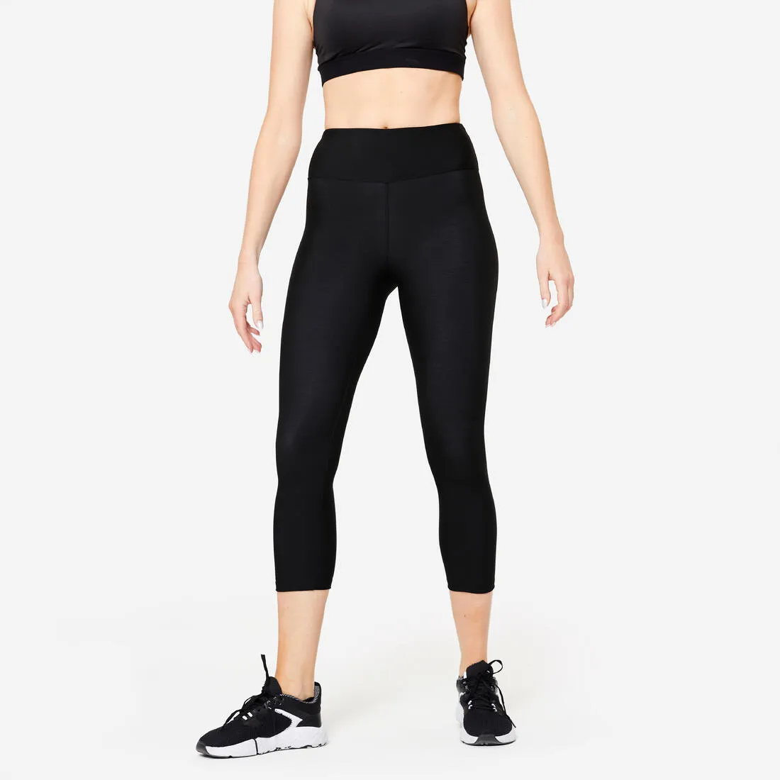 Women's Fitness Cardio Cropped Leggings - Smoky Black