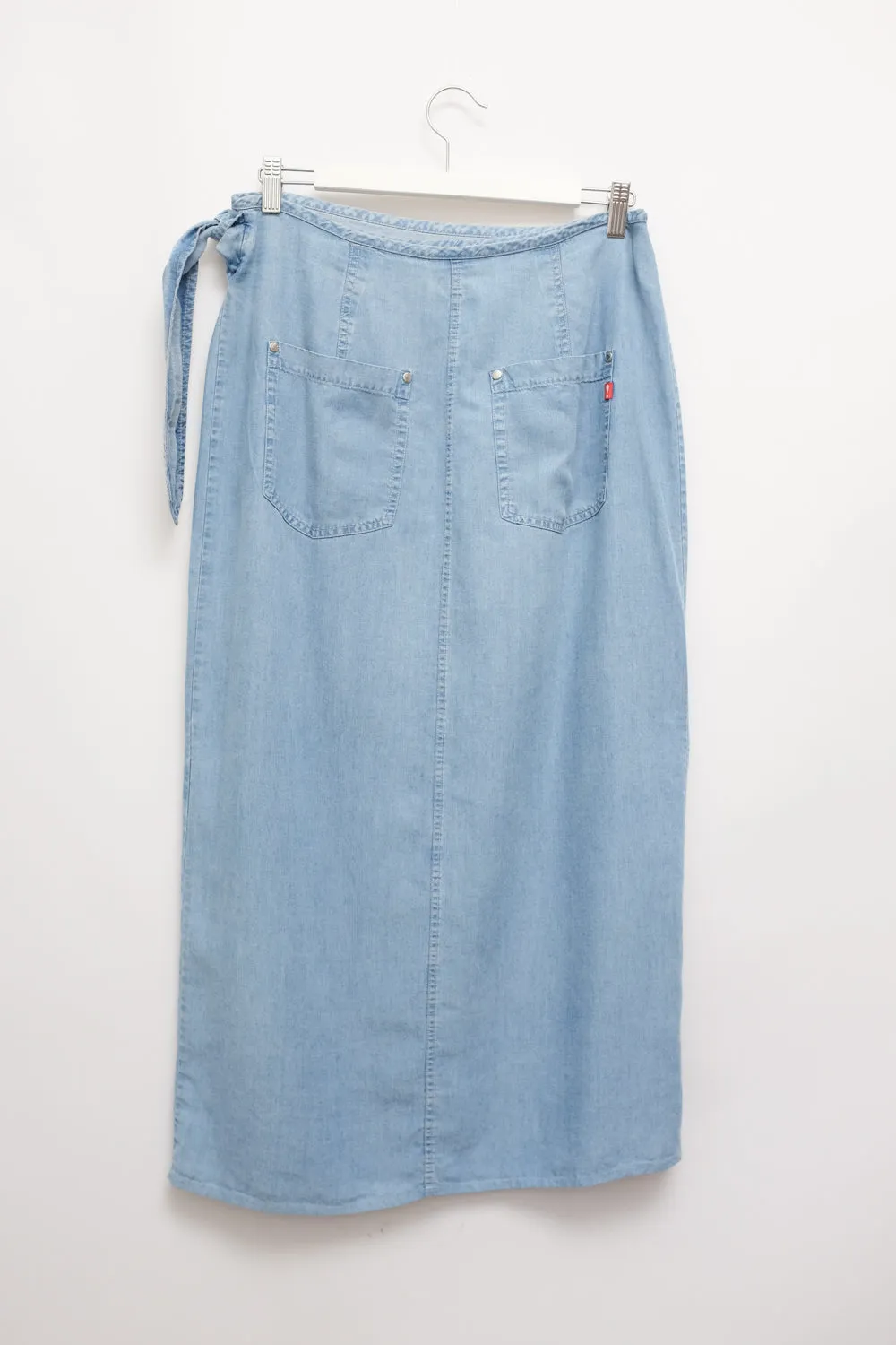 WRAP DENIM JOOP LONG SKIRT